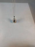 Oil diffusing necklace tear drop cage